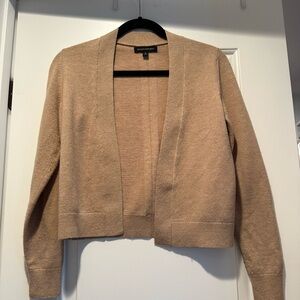 Banana Republic Camel/Tan Open Front Cropped Cardigan